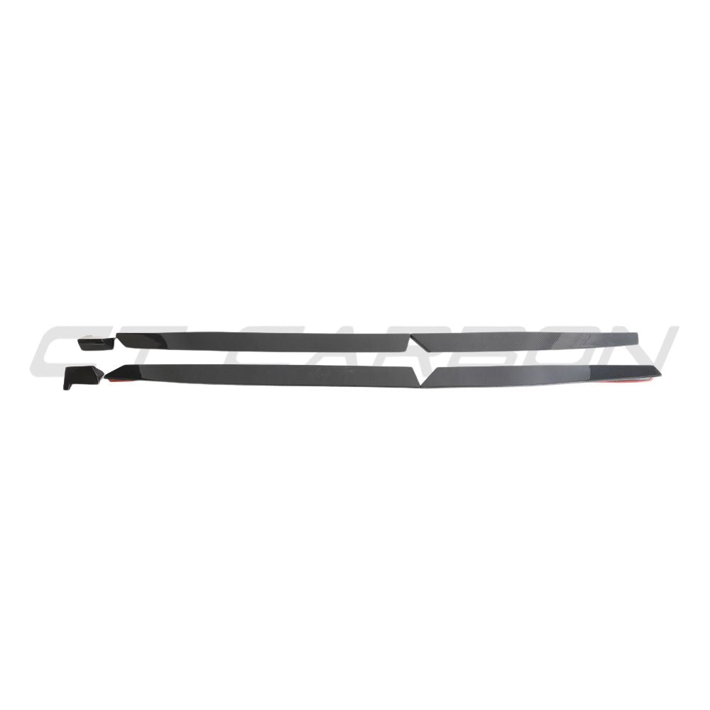 AUDI RSQ8 2020+ carbon fibre side skirts by CT Carbon, featuring sleek aerodynamic design for enhanced vehicle styling.