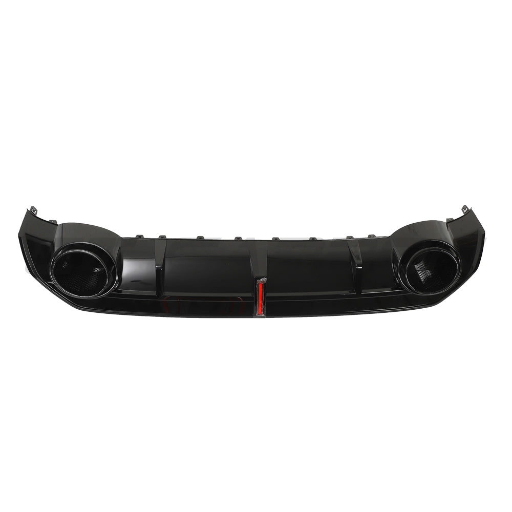 CT Carbon gloss black diffuser with tips and LED light for Audi S3/A3 8Y S-Line, enhancing sporty rear styling.