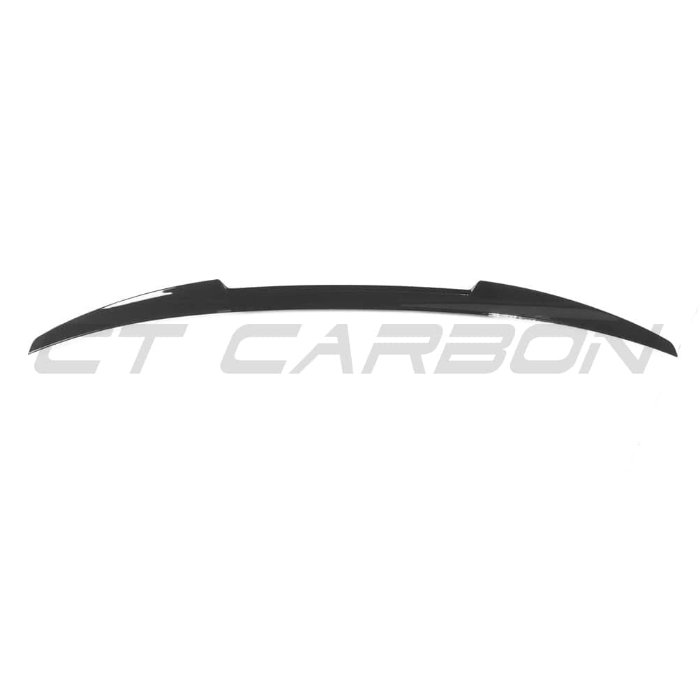 CT Carbon gloss black spoiler for Audi S3/A3 8Y S-line sedan, M4-style design, enhances sporty look and aerodynamics.