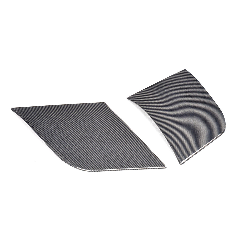 Carbon fiber rear quarter stick-on accessory for Audi TT/TTS/TTRS Quattro MK3 2015-2020 by CT Carbon, shown on vehicle corner.