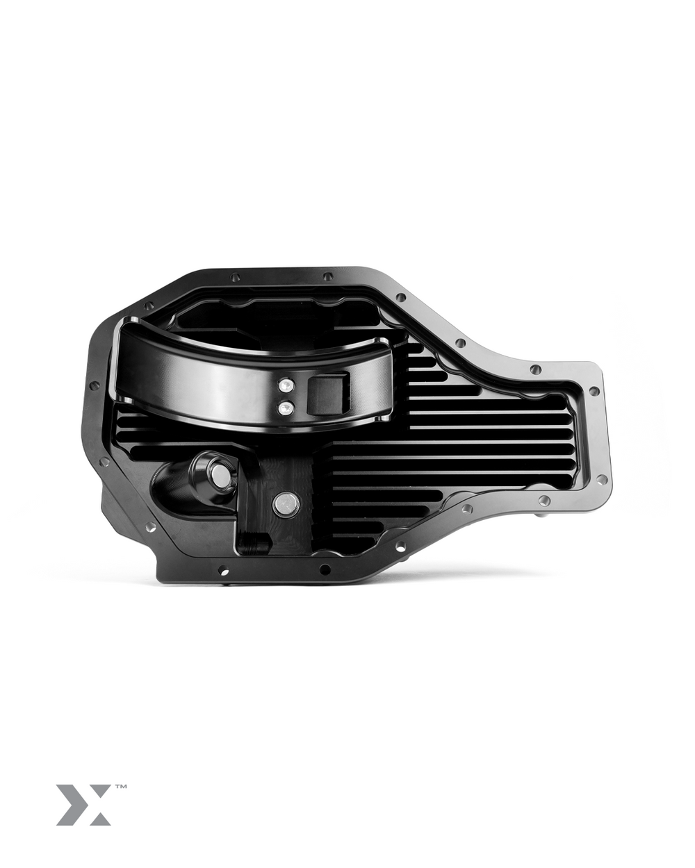 MMX Performance G8x high-capacity baffled differential sump oil pan with reinforced construction for enhanced engine performance.