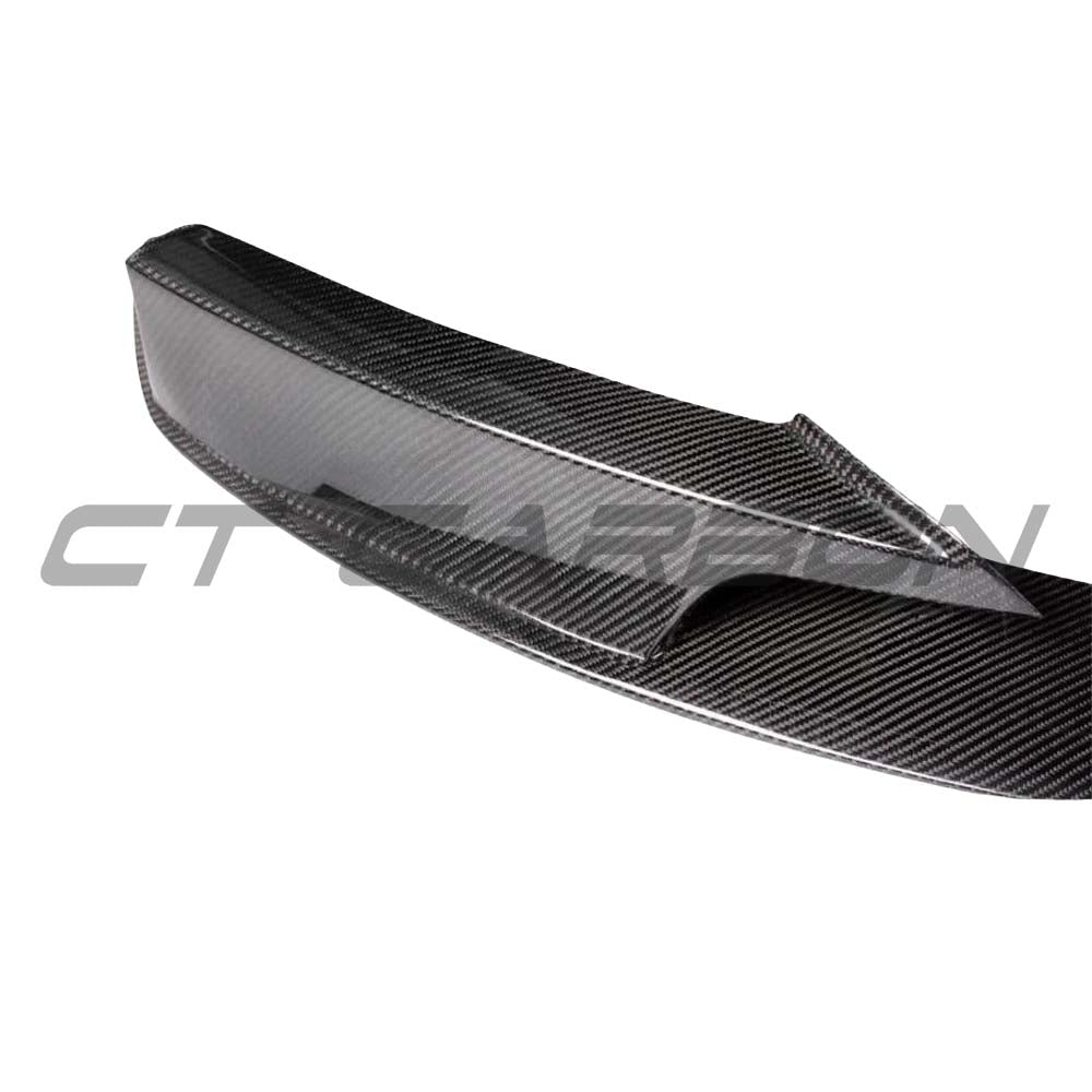BMW F30 3 Series 2011-2019 full carbon fiber kit with splitter, designed by CT Carbon for sporty, lightweight style.