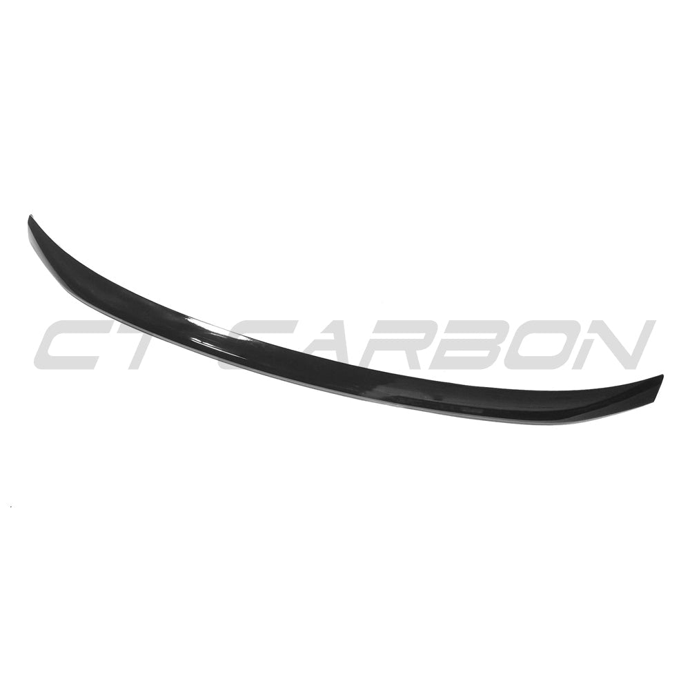 BMW 3 Series and M3 G20 G80 gloss black spoiler by CT Carbon, OEM style, shown on vehicle with sleek finish