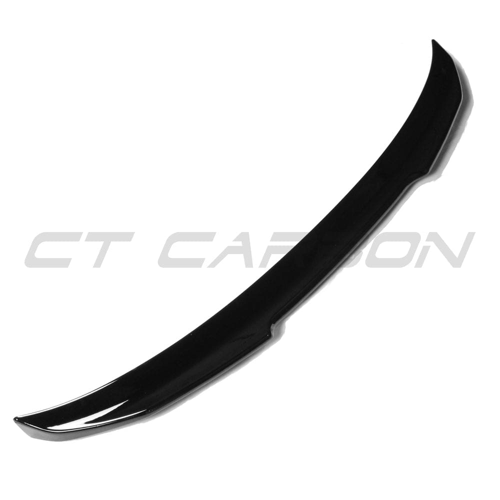 BMW 3 Series M3 G20 G80 gloss black spoiler by CT Carbon, showcasing the V2 style with a sleek, aerodynamic design.