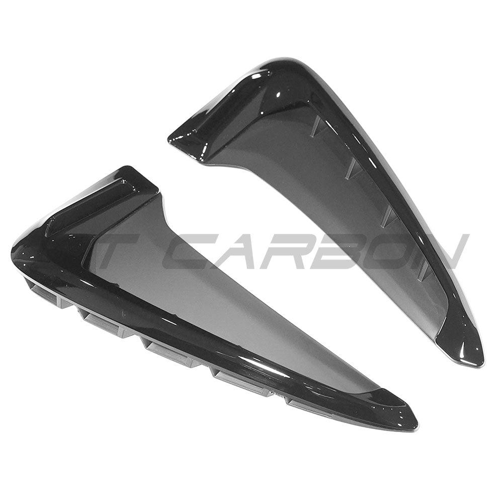 BMW F15 X5 GLOSS BLACK Fender Trim accessory by CT Carbon, showing close-up of sleek, shiny black exterior trim detail.