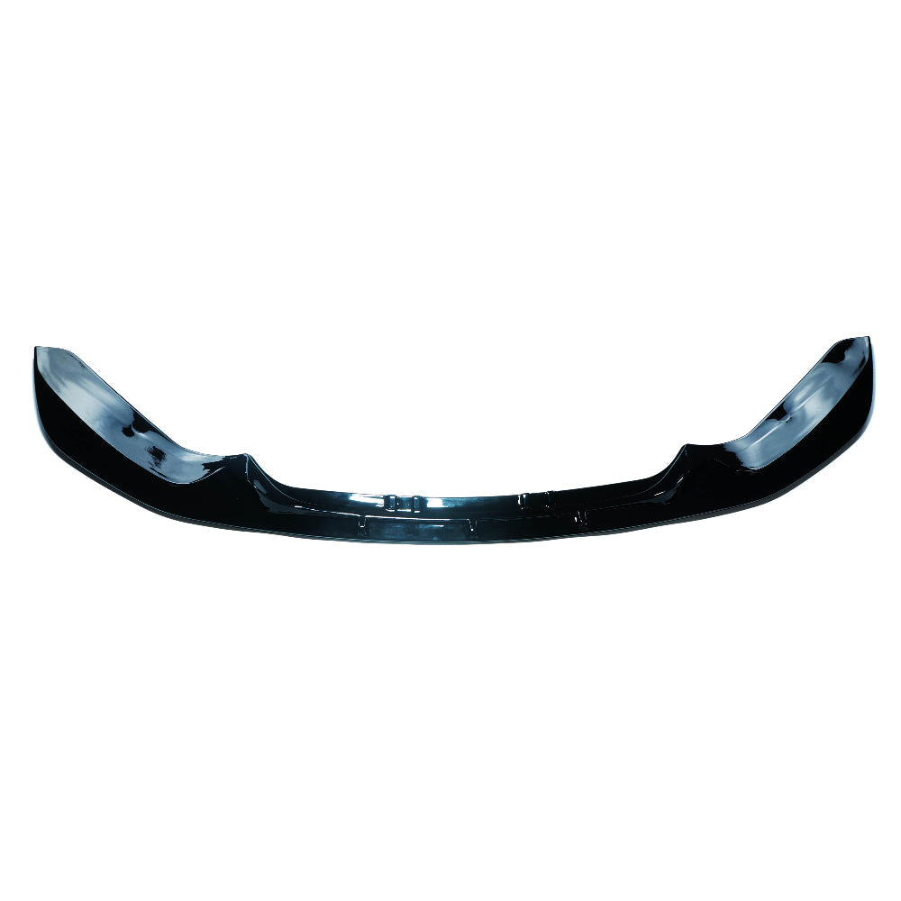 BMW F20 F21 1 Series LCI gloss black splitter by CT Carbon, showcasing the aerodynamic front splitter for vehicle enhancement.