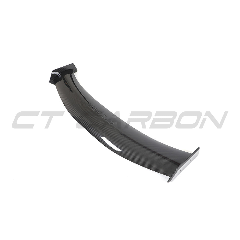 BMW F30 3 Series 2011-2019 CT Carbon full carbon fiber kit, including wing and body parts, on a black BMW car.