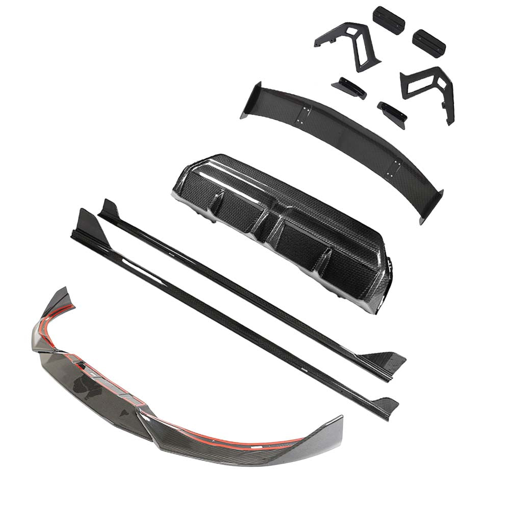 BMW G42 2 Series 2022+ full carbon fiber kit by CT Carbon, featuring a Swan Neck Wing on a sleek, sporty car.