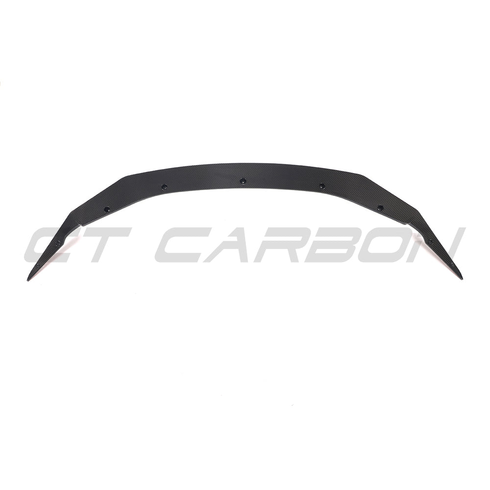 BMW F90 M5 and M5C LCI carbon fibre splitter by CT Carbon, showcasing sleek aerodynamic design and lightweight construction.