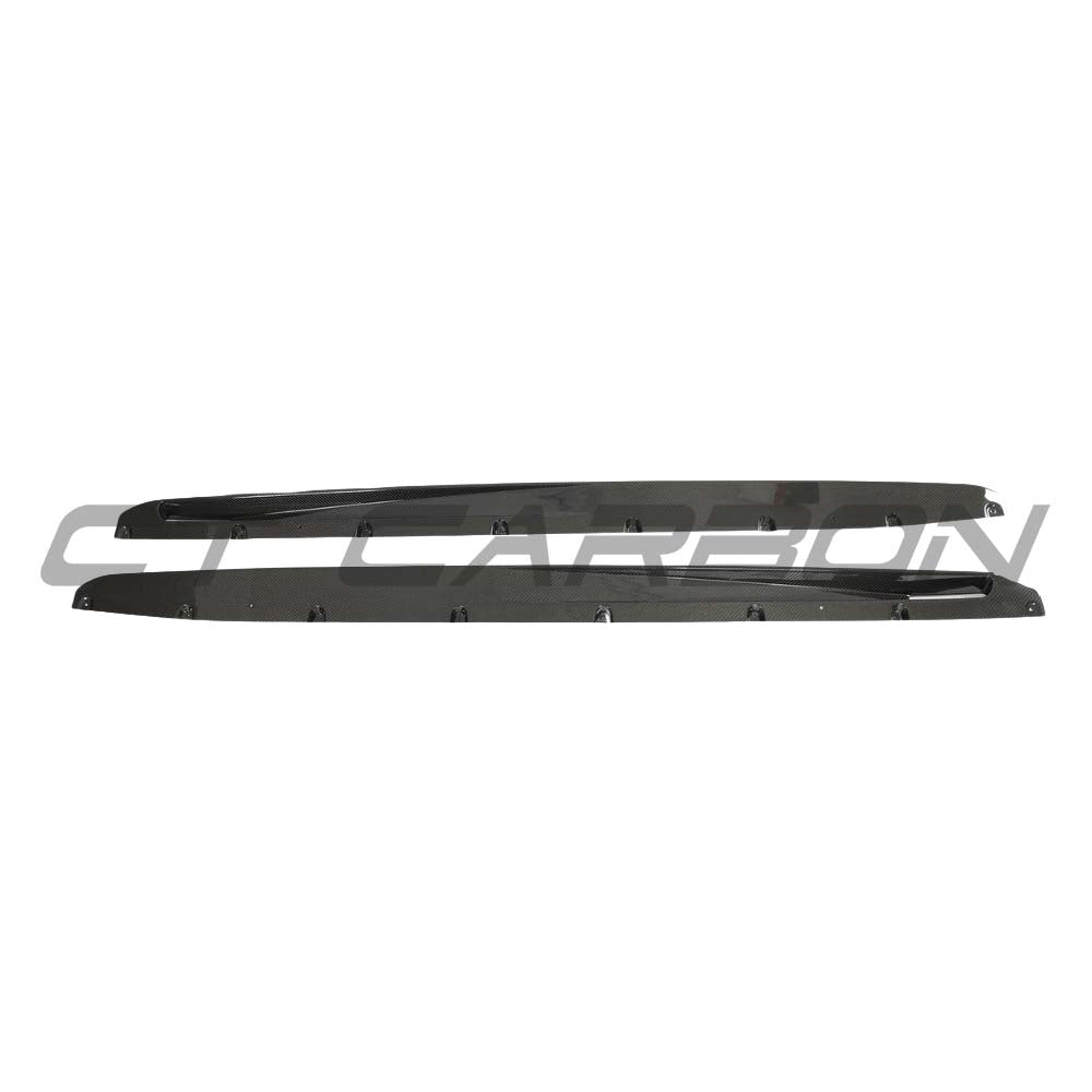 BMW G05 X5 LCI 2023 full carbon fibre side skirts kit by CT Carbon, showcasing sleek, lightweight carbon fibre design.