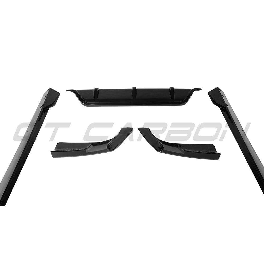 BMW G06 X6 LCI 2024 full gloss black kit by CT Carbon, featuring sleek exterior components on a close-up shot.