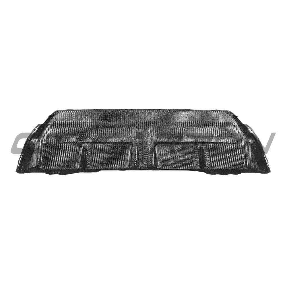 BMW G42 2 Series carbon fibre diffuser by CT Carbon, V1 style, showcasing sleek carbon fibre design for sporty aesthetics.