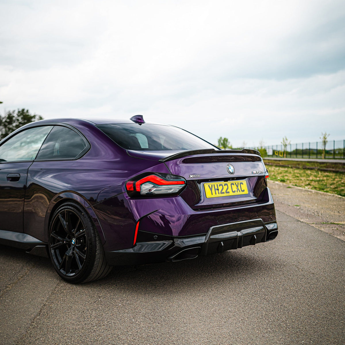 BMW G42 2 Series carbon fibre diffuser by CT Carbon, V1, with sleek aerodynamic design and MP Style appearance.