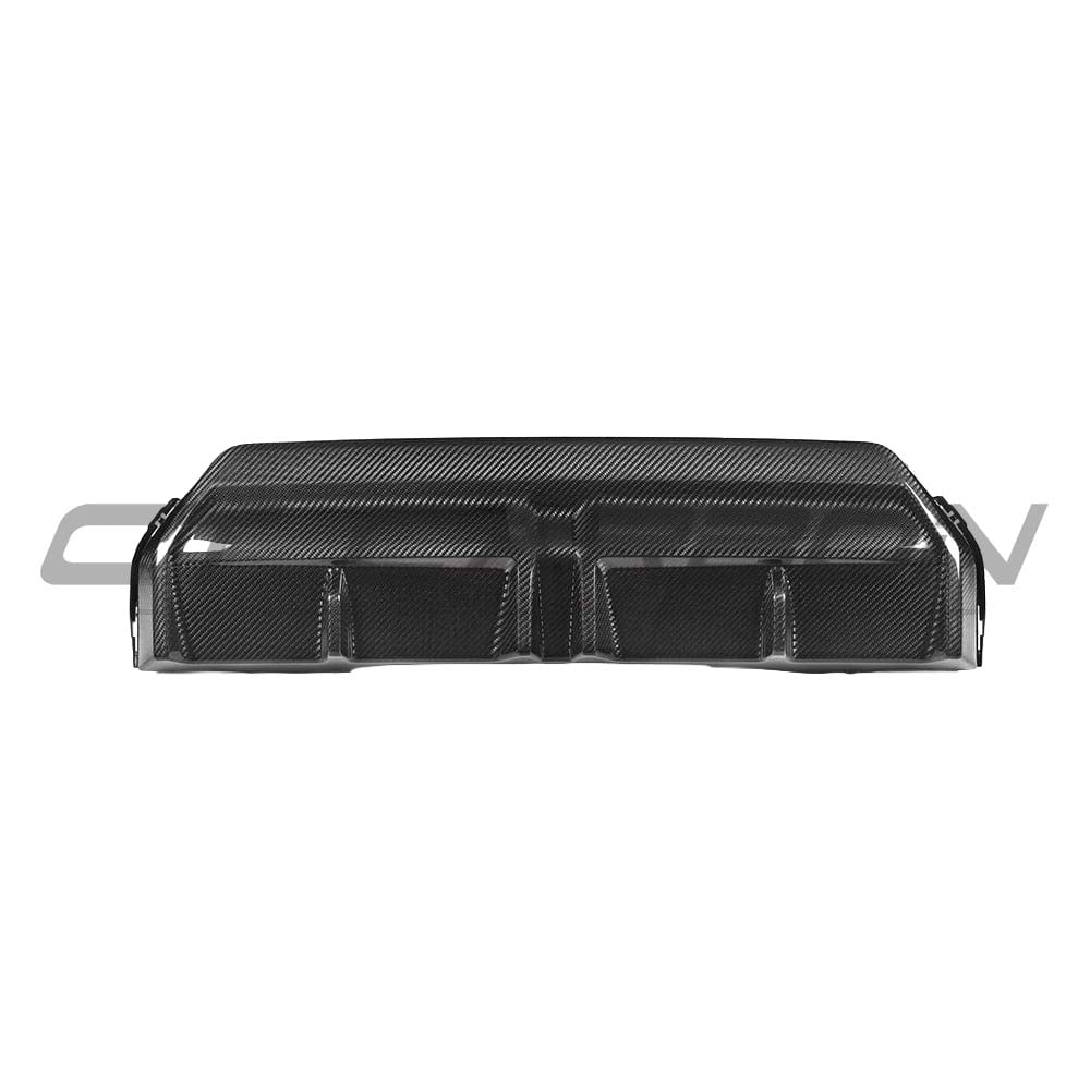 BMW G42 2 Series 2022+ full carbon fiber kit, V6 model, featuring diffuser with MP style design on the car's rear.