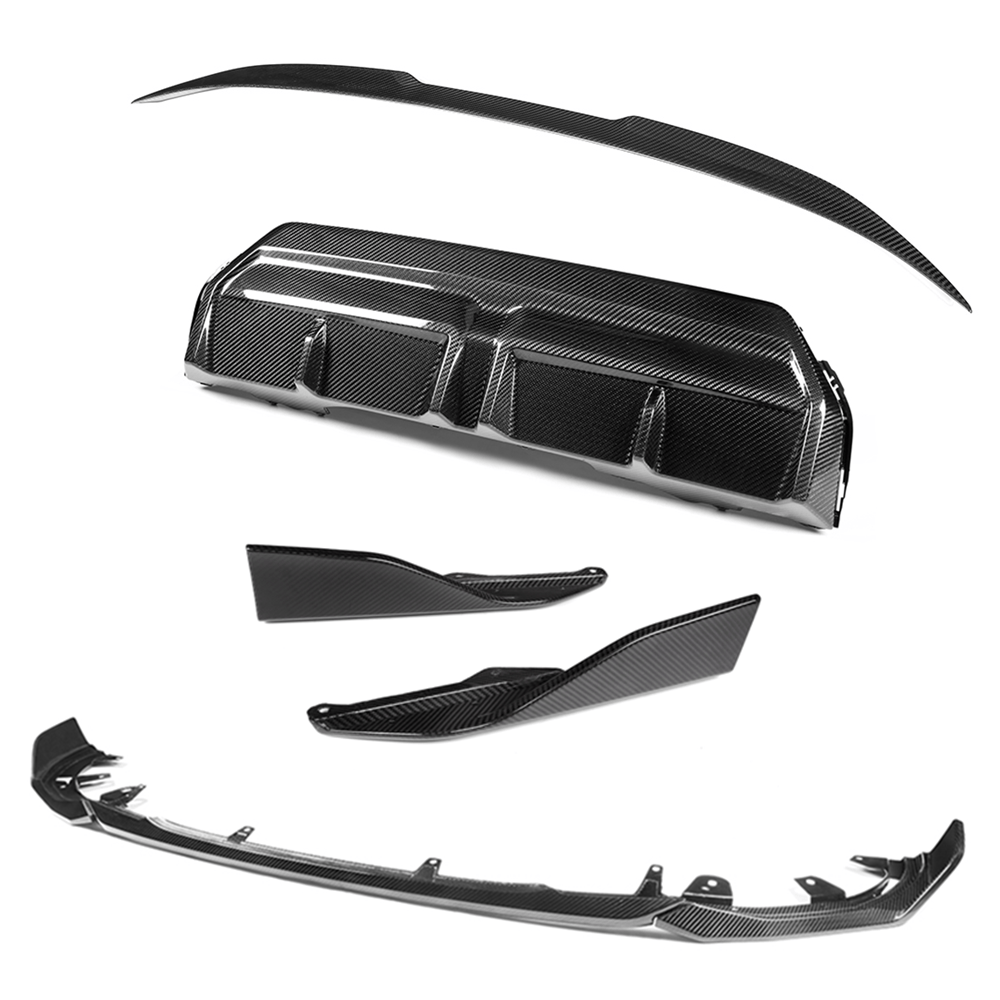 BMW G42 2 Series full carbon fiber kit by CT Carbon, showcasing lightweight, high-quality carbon fiber components for the car.