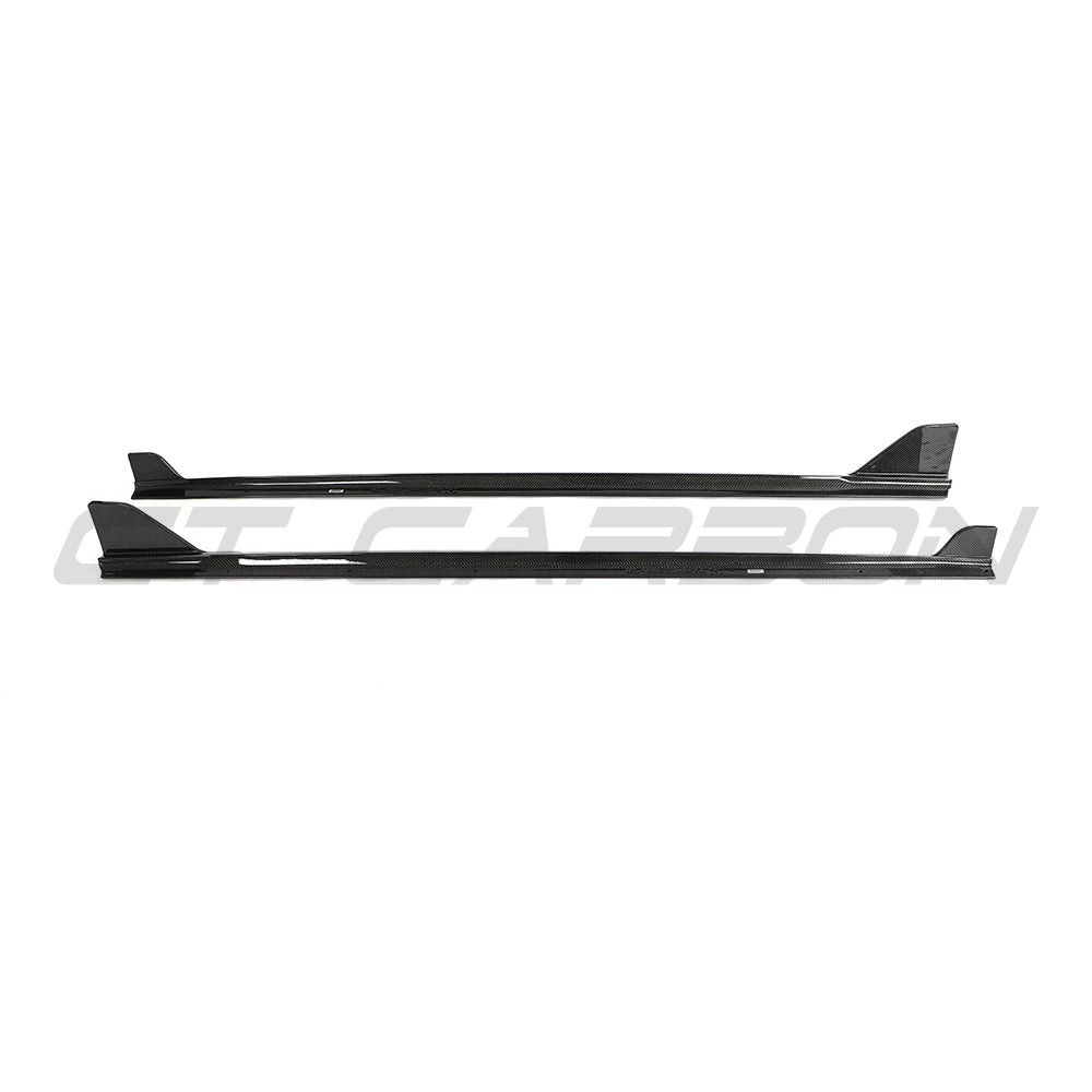 BMW G42 2 Series 2022+ full carbon fibre kit side skirts by CT Carbon, featuring sleek, lightweight carbon fibre design.