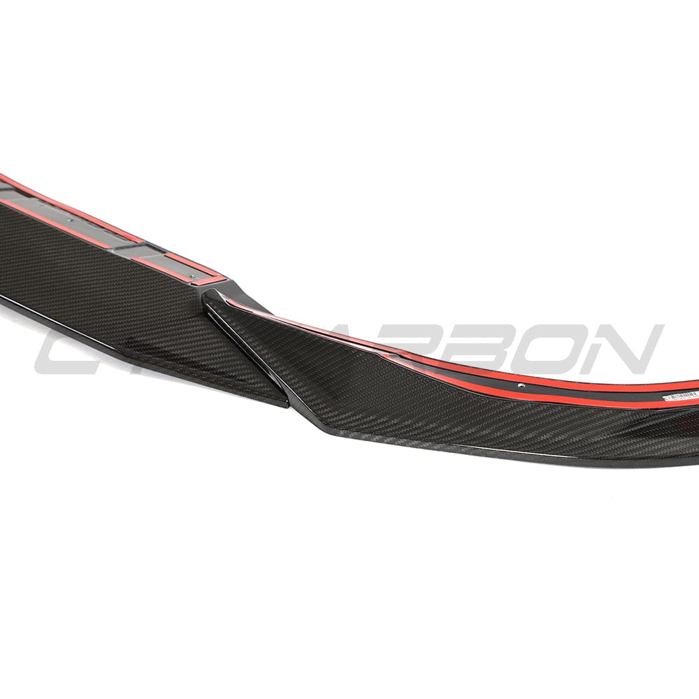 BMW G42 2 Series 2022+ full carbon fibre kit by CT Carbon, featuring splitter and aerodynamic enhancements on the car's front.