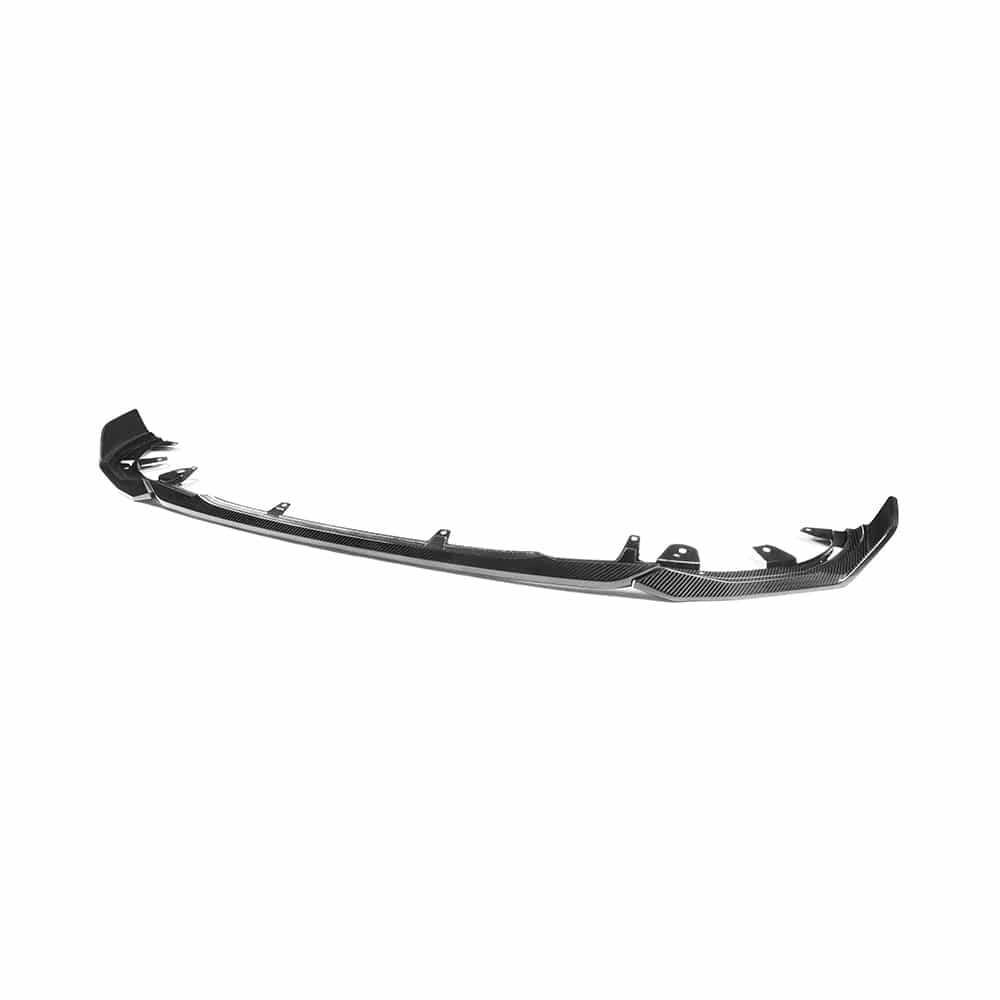 BMW G42 2 Series carbon fibre splitter by CT Carbon, showcasing the V1 style with a sleek, aerodynamic design.