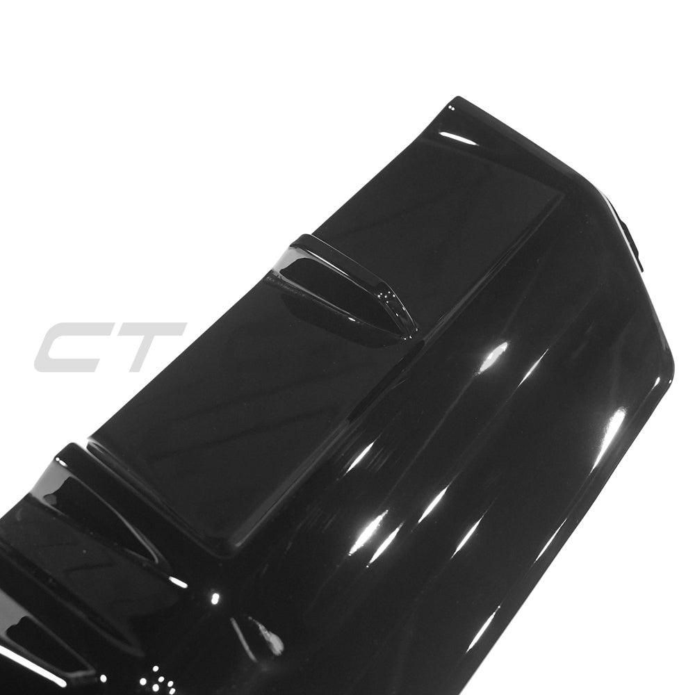 BMW G42 2 Series 2022+ CT Carbon V2 gloss black diffuser, showing sleek aerodynamic design for sporty appearance.