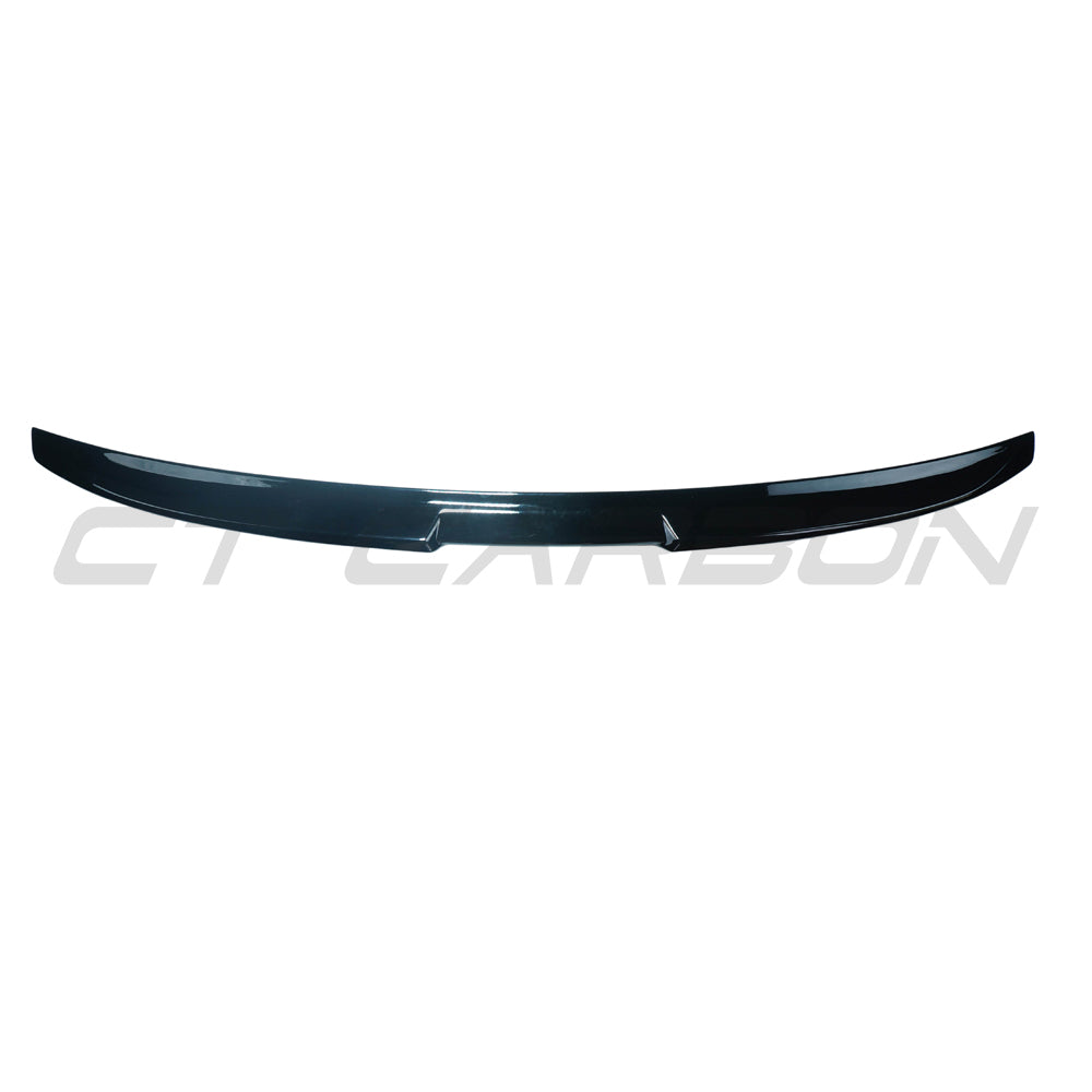 BMW G60 and i5 5 Series 2023 gloss black spoiler by CT Carbon, showing the sleek aerodynamic design on the vehicle.