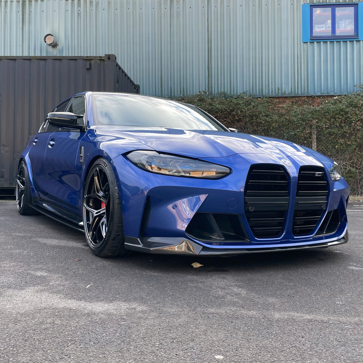 BMW G80 M3 full carbon fibre kit by CT Carbon, showcasing lightweight, high-performance carbon parts on the car.
