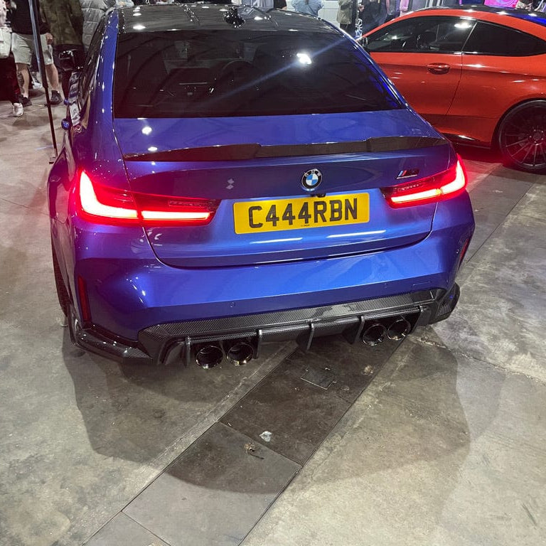 BMW G82 M4 full carbon fibre kit by CT Design, showing the sleek carbon fibre exterior components on the sports car.
