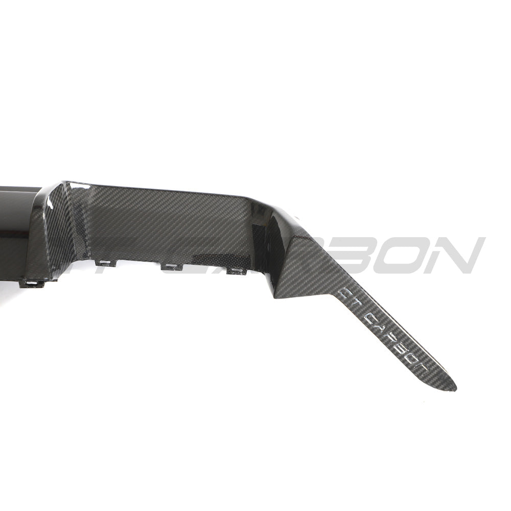 BMW G87 M2 CT Design full carbon fibre kit, including diffuser, showcasing sleek black carbon fiber details on the car.