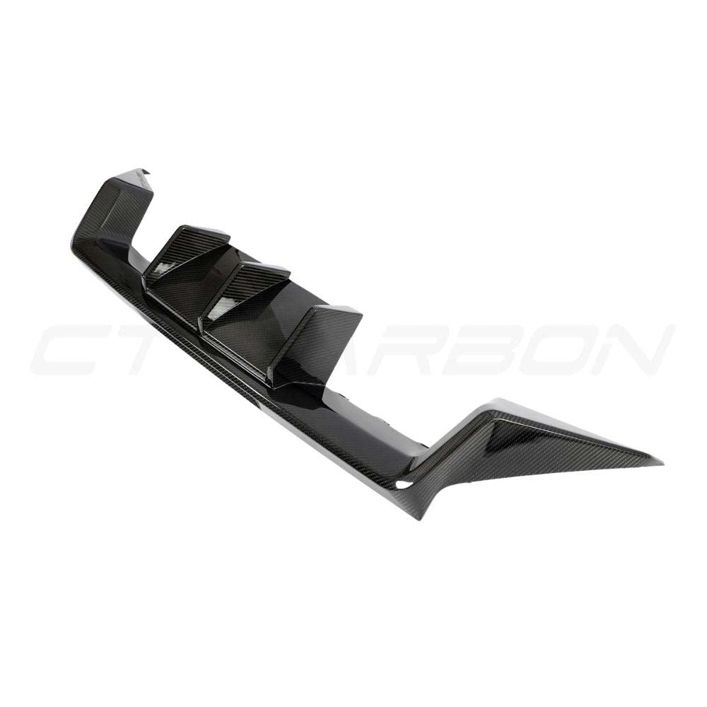BMW G87 M2 CT Design full carbon fibre diffuser kit with sleek, lightweight carbon fiber finish on the car's rear end.