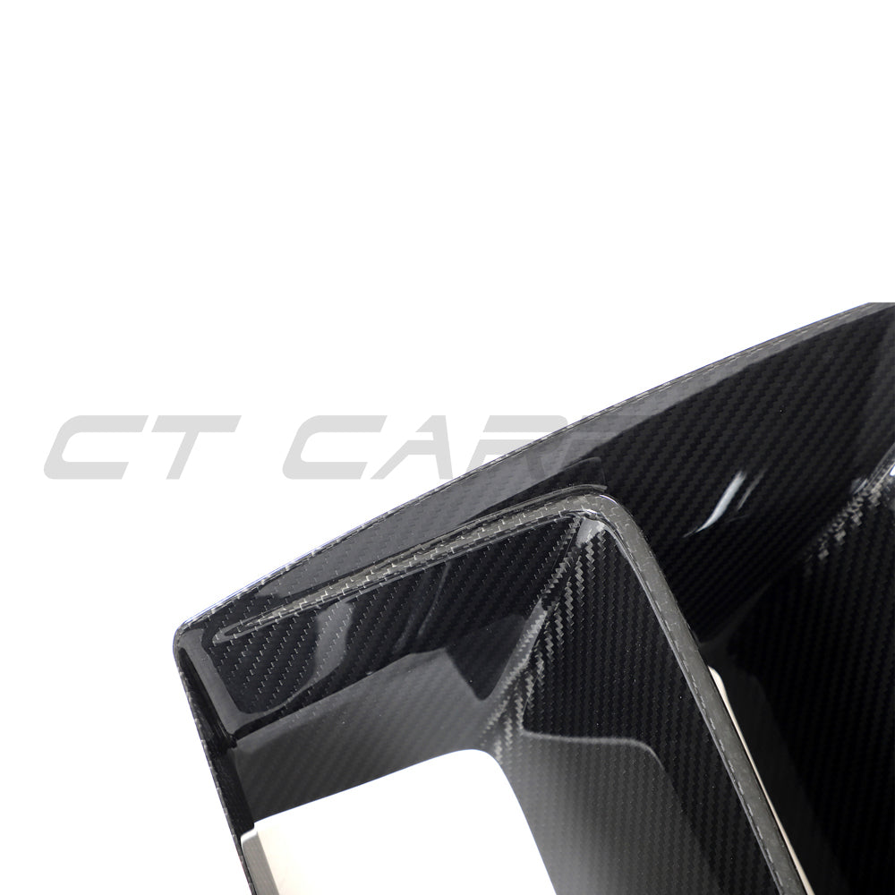 BMW G87 M2 carbon fiber ducts by CT Design, lightweight automotive accessories with a sleek carbon fiber finish.