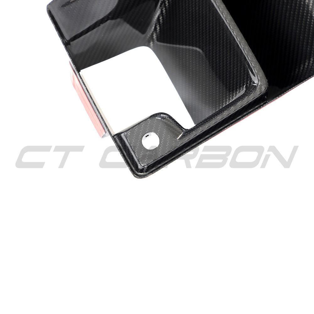 BMW G87 M2 carbon fibre ducts accessory by CT Carbon, featuring sleek black carbon fiber material with detailed design elements.