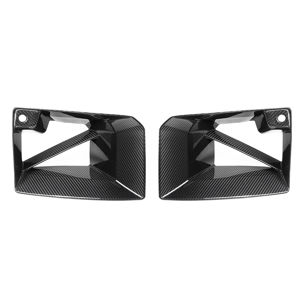 BMW G87 M2 carbon fiber front ducts by CT Carbon, lightweight automotive accessories for enhanced aerodynamics and style.