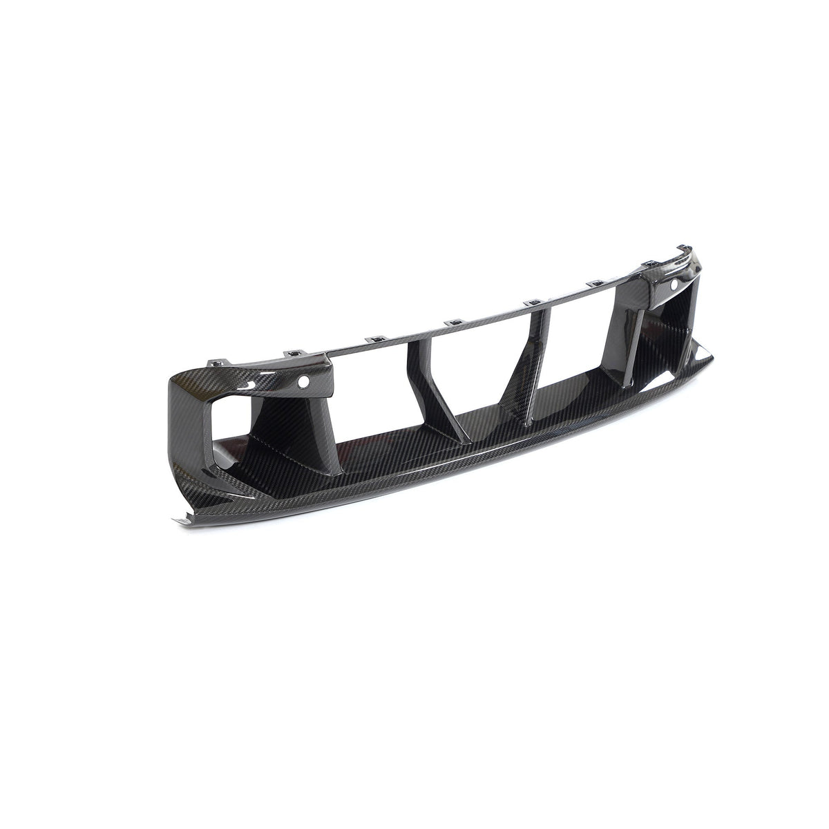 BMW G87 M2 carbon fibre lower grille accessory by CT Carbon, showcasing the sleek, matte black finish and detailed design.