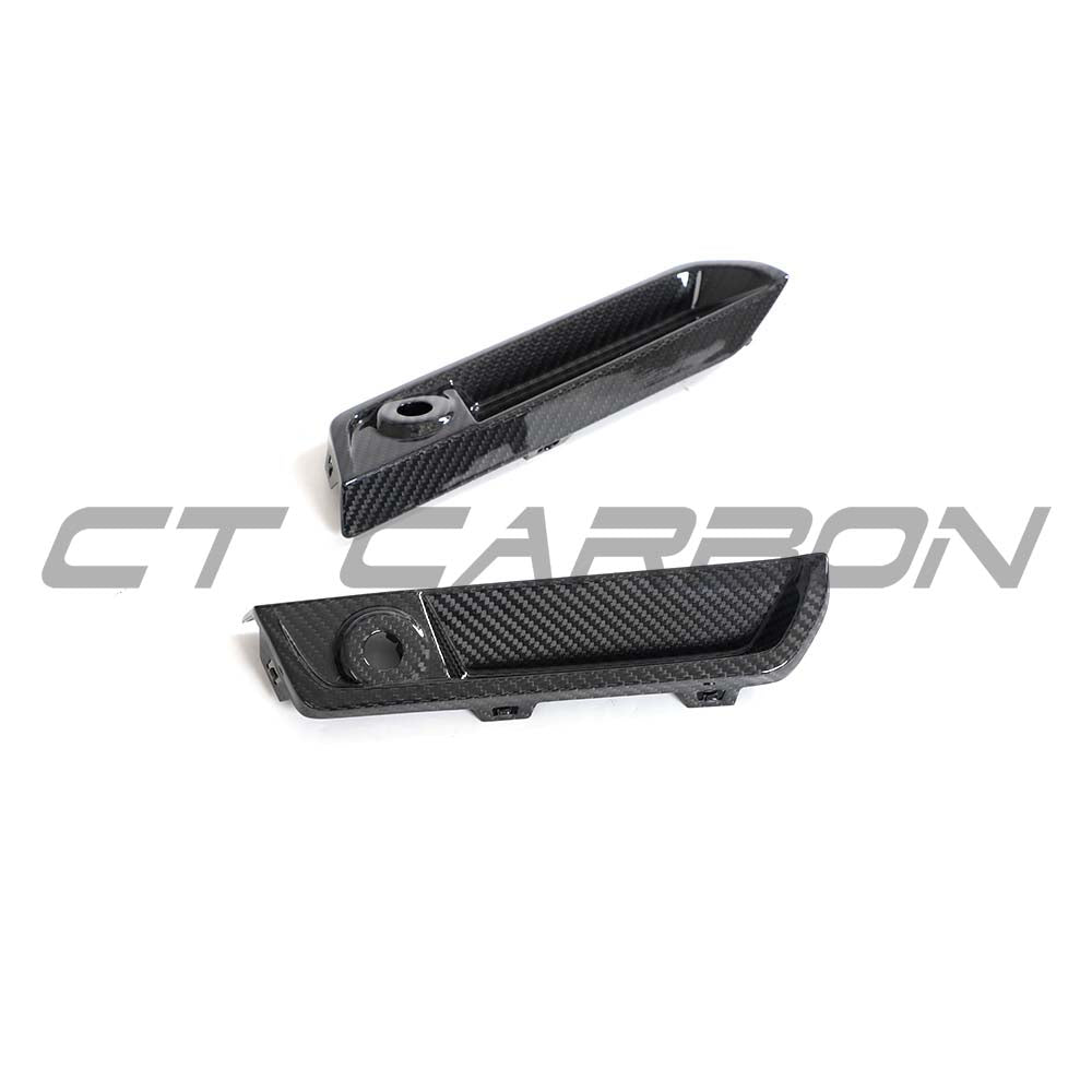 BMW G87 M2 CT Design full carbon fiber kit with reflector delete, showcasing sleek black carbon fiber components on the car.