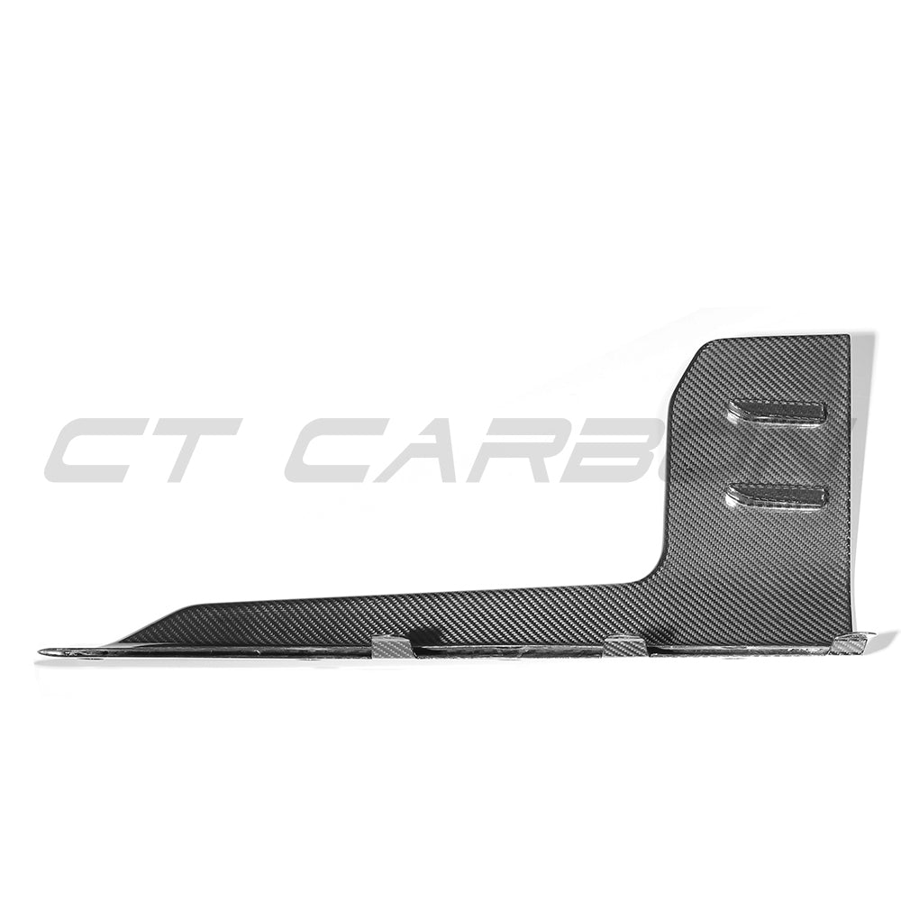 BMW G87 M2 full carbon fiber kit by CT Carbon, including front splitter, side skirts, and rear diffuser in V2 style.