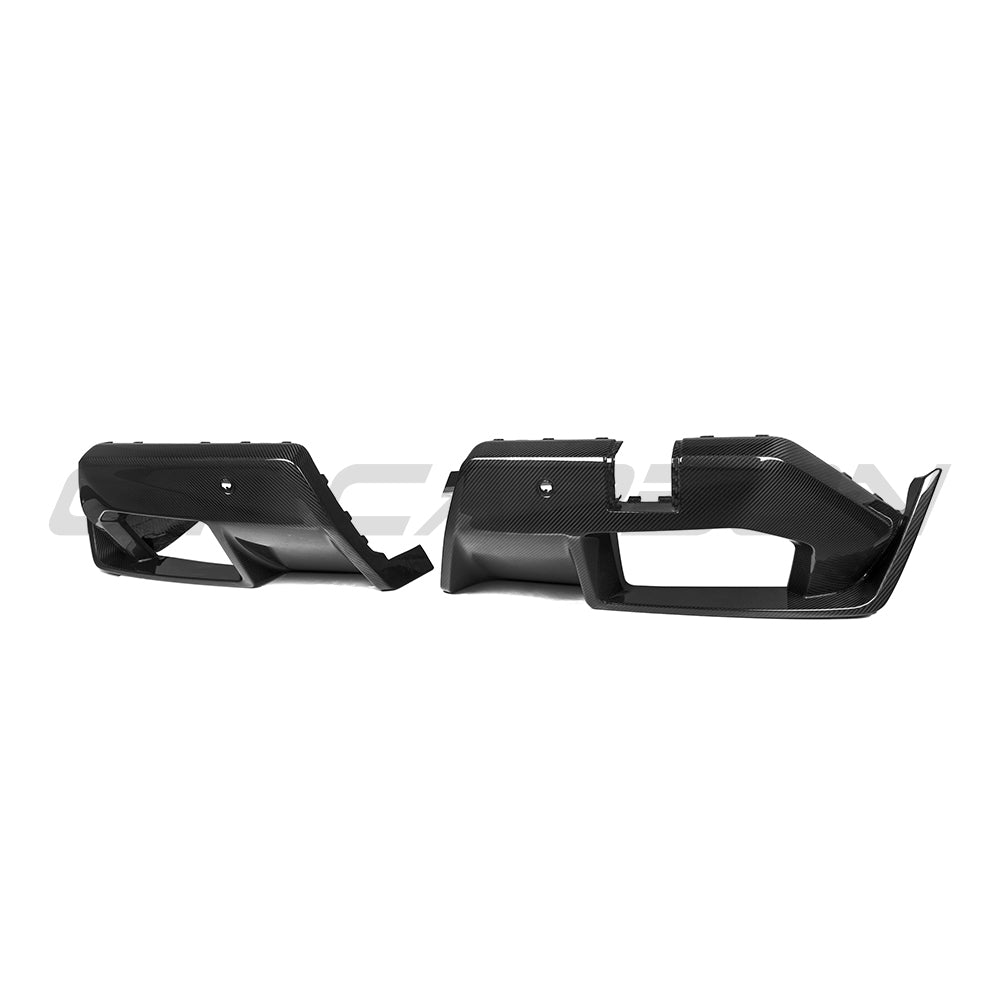 BMW G90 G99 M5 2024 CT Carbon carbon fibre diffuser for G90 G99 M5 touring model, showing sleek aerodynamic design and carbon finish.