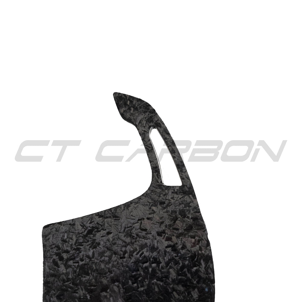 BMW Gxx forged carbon fibre shifter paddles by CT Carbon, showcasing sleek, lightweight racing-inspired car accessories.