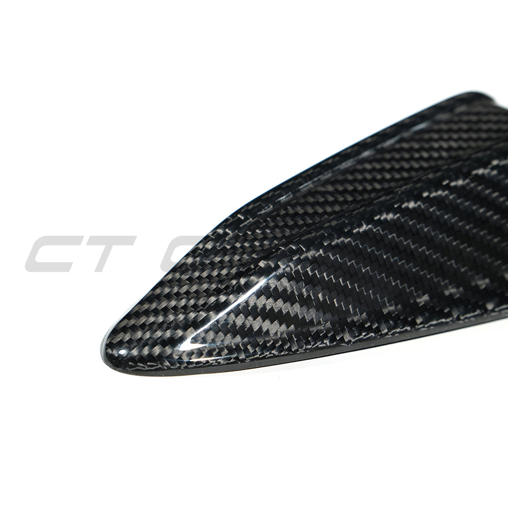 BMW Gxx G42 G80 G82 G20 G22 G87 Carbon Fibre Antenna Cover by CT Carbon, showcasing the sleek, textured carbon fiber finish.