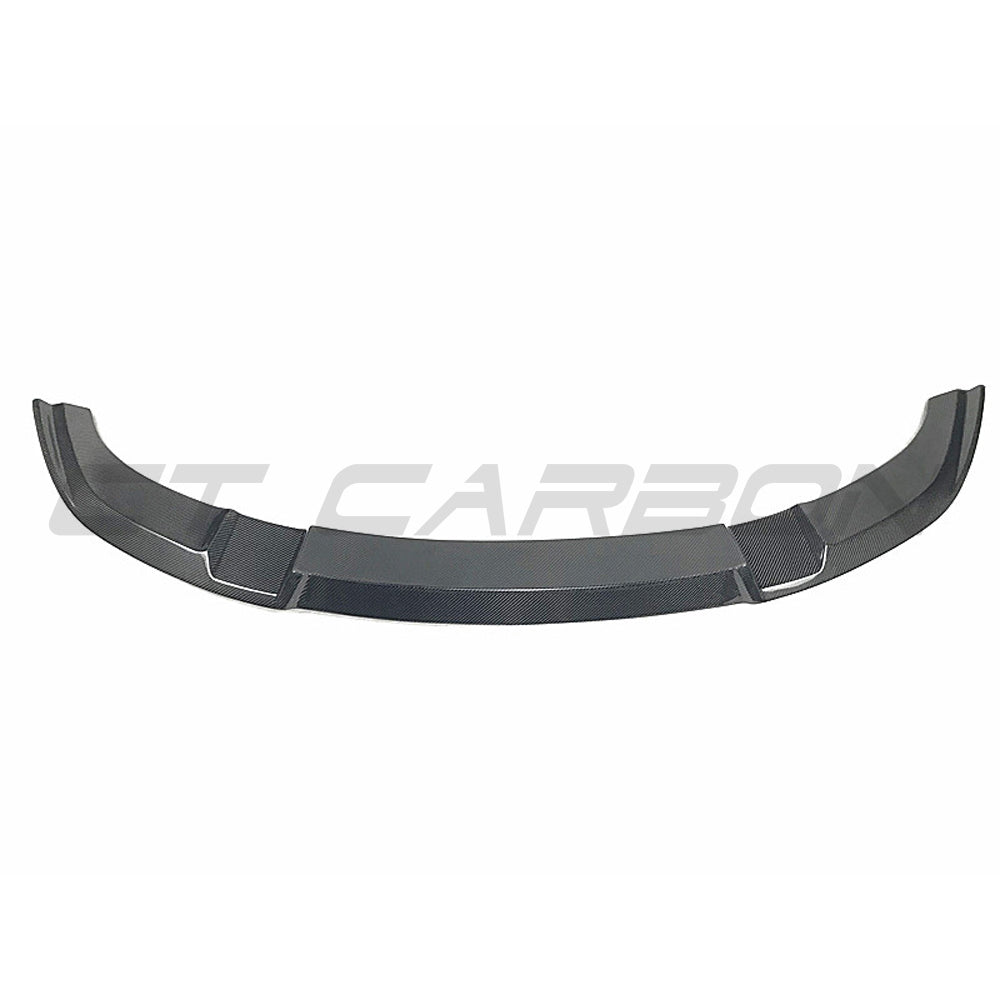 BMW F87 M2 2016-2018 carbon fiber kit by CT Carbon, including splitter and M4 CS style accents, showcasing carbon fiber details.