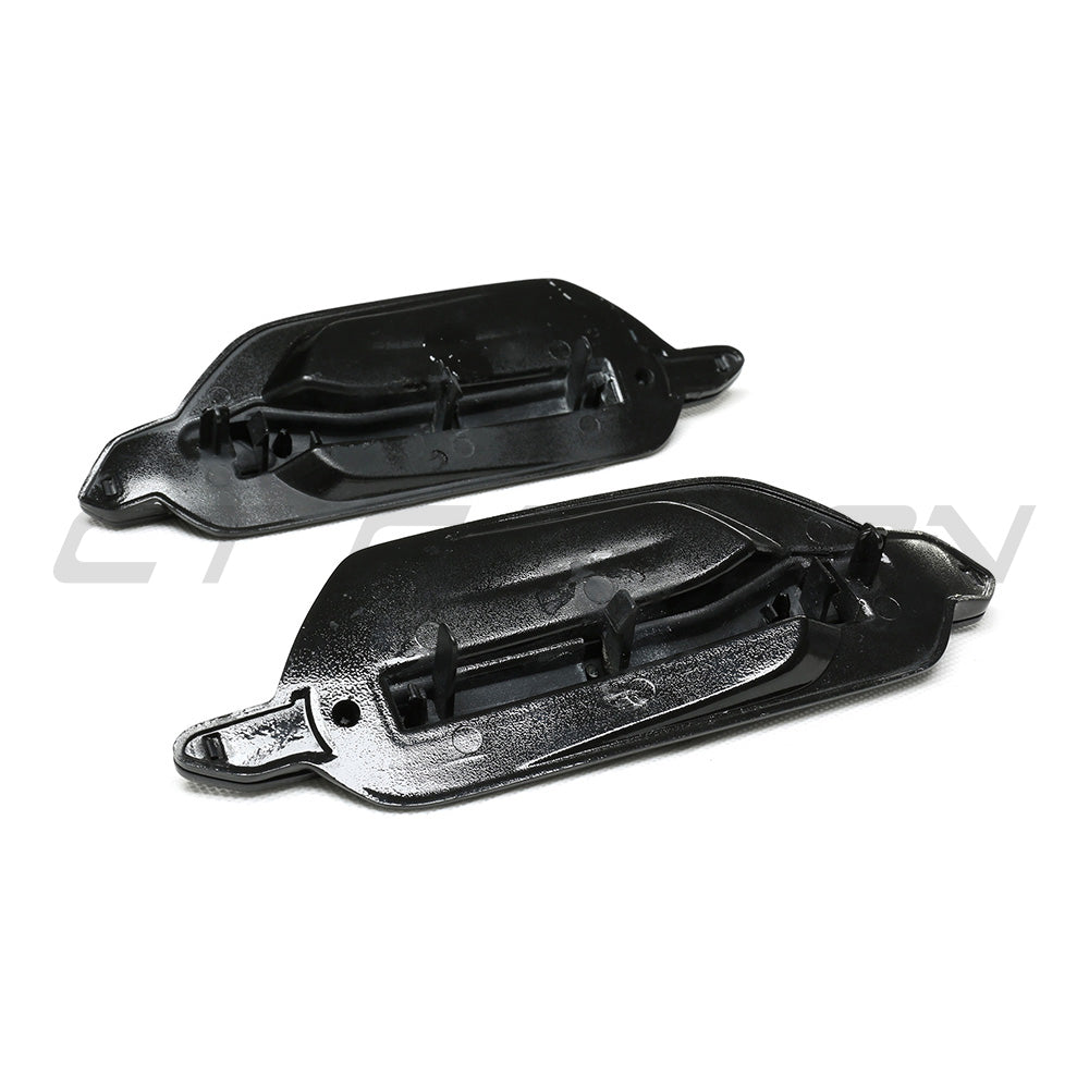 BMW M2 F87 carbon fiber side vents by CT Carbon, lightweight automotive accessories with a sleek, textured carbon fiber finish.
