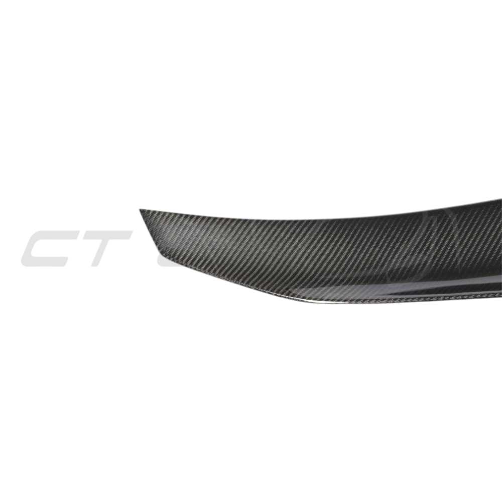 BMW 2 Series F22 2014-2020 CT Carbon full carbon fiber kit with ducktail spoiler, PS style, for enhanced sporty appearance.