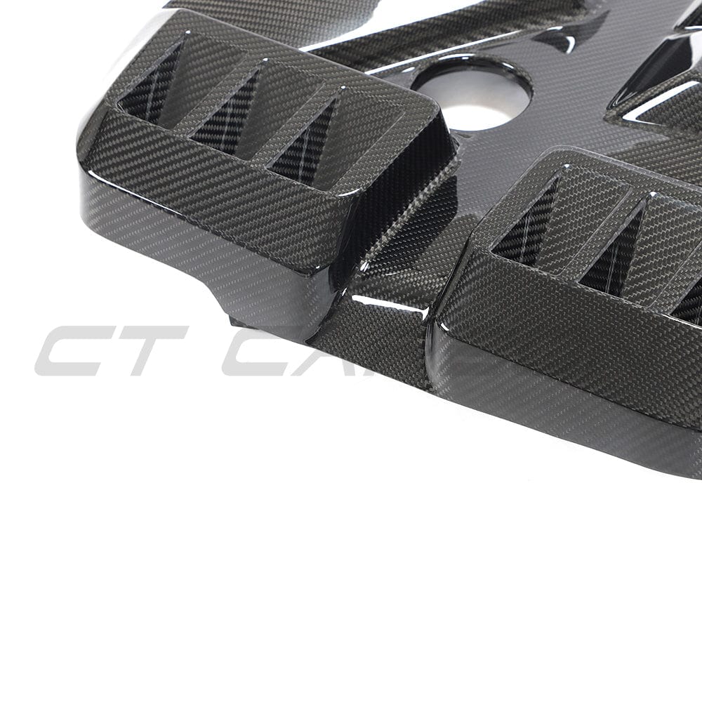 BMW M2 M3 M4 G87 G80 G81 G82 G83 Carbon Fibre Engine Dress Up Kit by CT Carbon, featuring sleek carbon fibre engine accents.