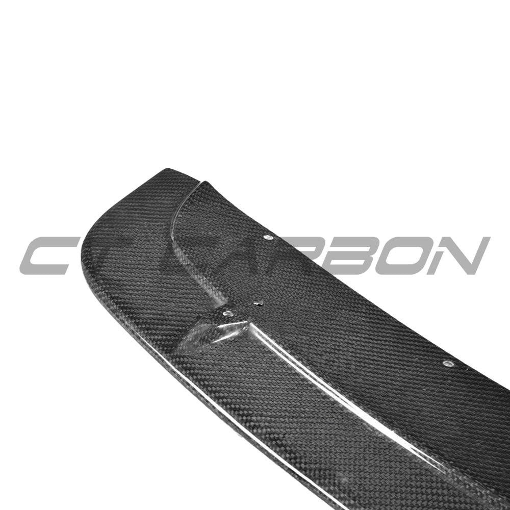 BMW M2 F87 carbon fiber middle splitter by CT Carbon, showcasing sleek, lightweight design and textured carbon fiber surface.