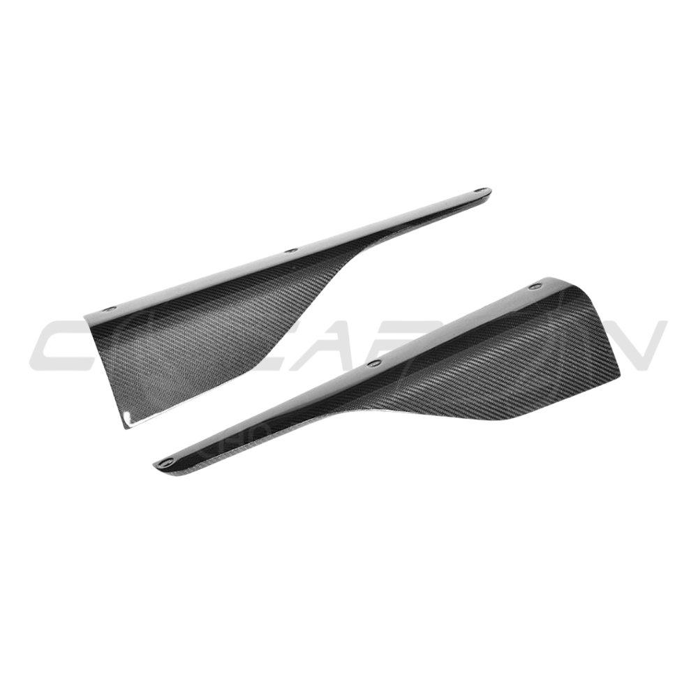 BMW M2 F87 carbon fibre side skirts by CT Carbon, V1 style, showcasing sleek, lightweight automotive side panel enhancements.