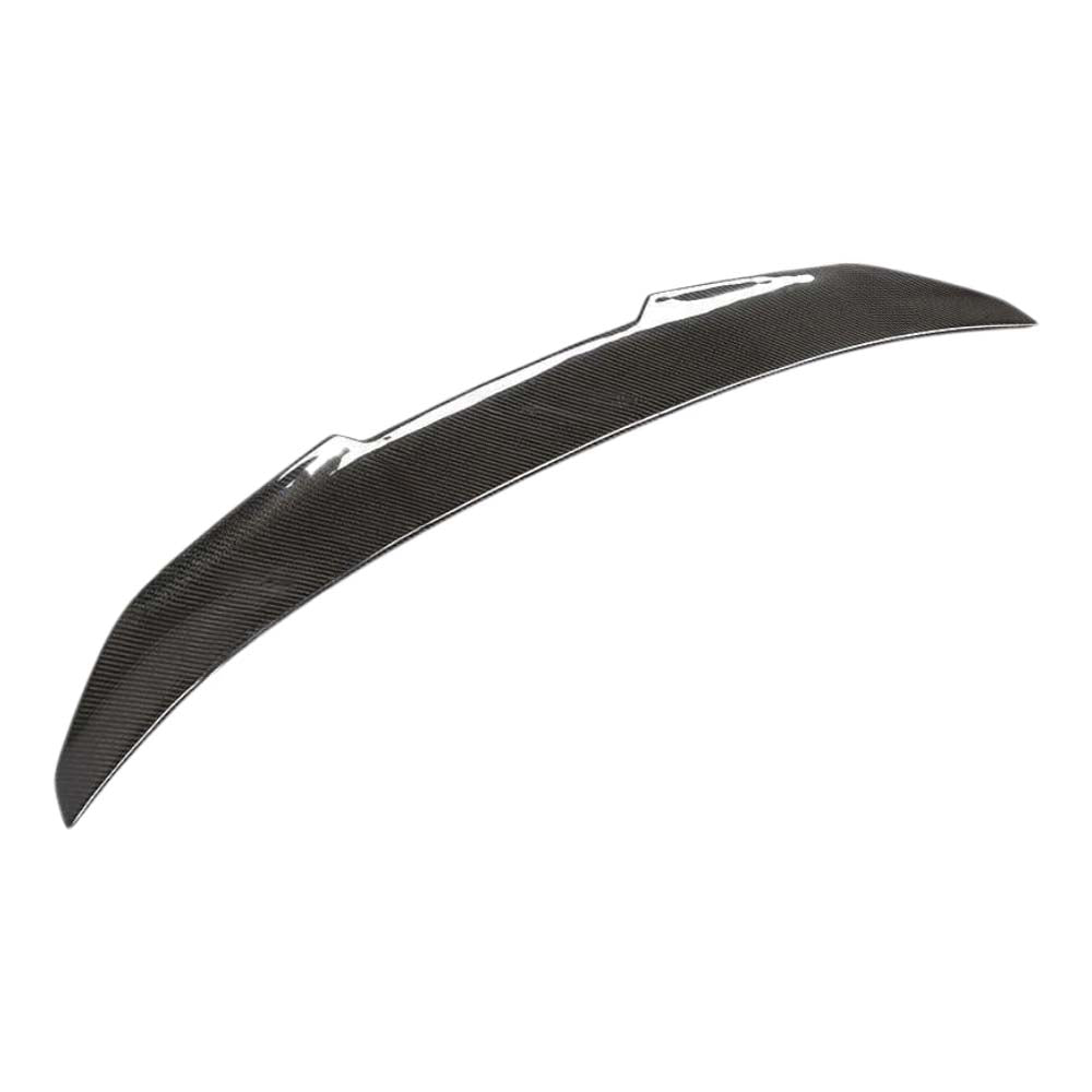 BMW M3 F80 & F30 3 Series carbon fiber spoiler by CT Carbon, V3 model, featuring a sleek ducktail style design.