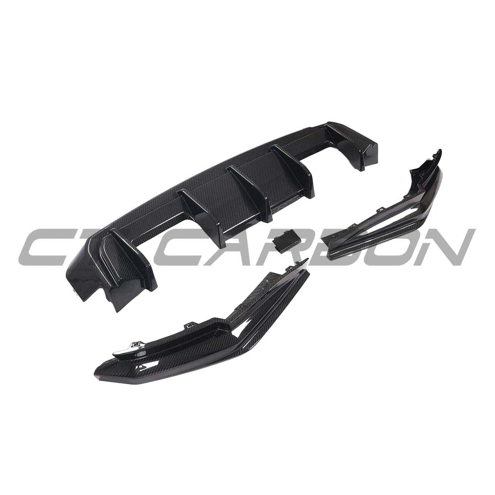 BMW G81 M3 Touring 2022+ CT Carbon full carbon fibre kit, including diffuser, designed for enhanced aerodynamics and style.