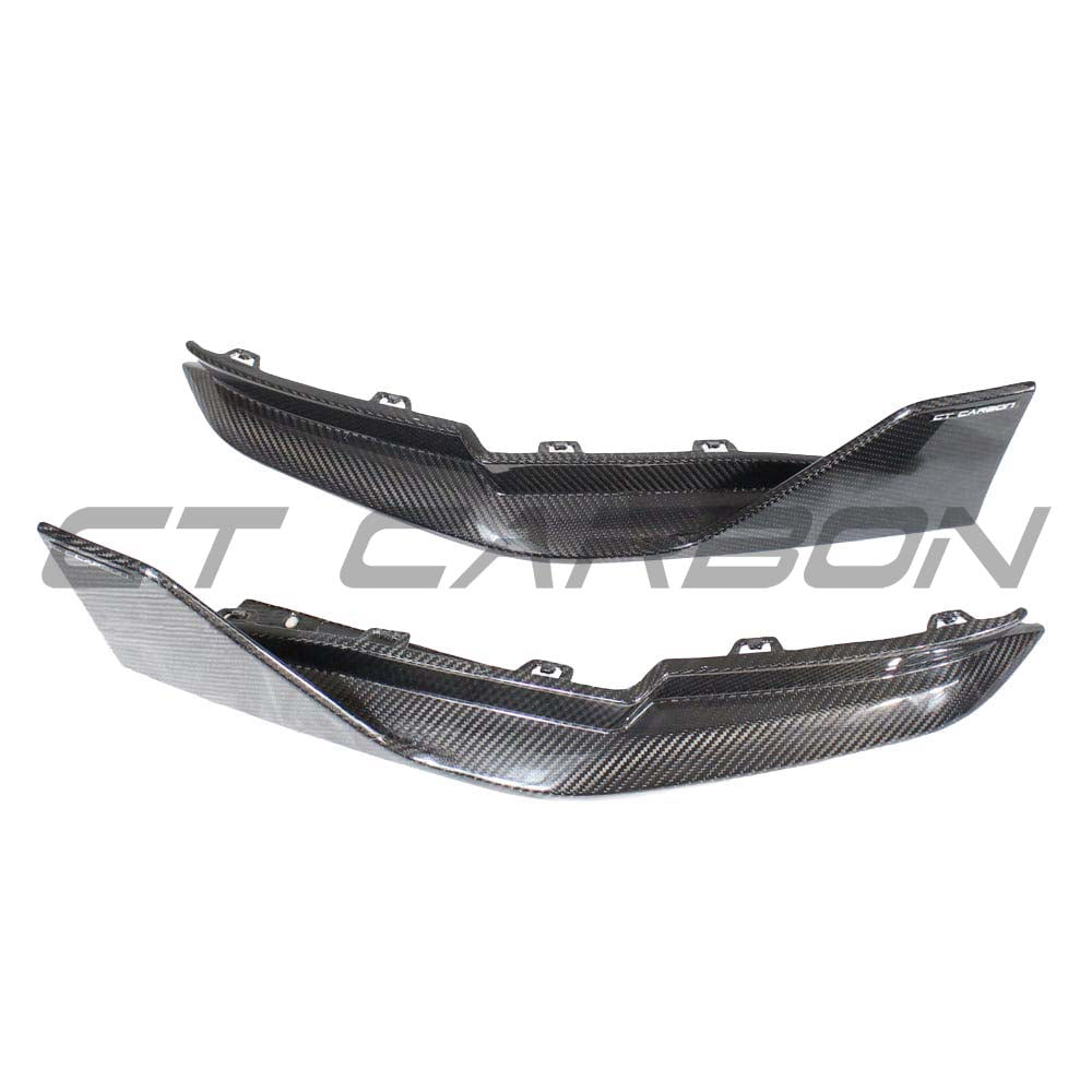 BMW G80 M3 full carbon fiber kit featuring rear bumper corners, designed by CT Carbon for a sleek, lightweight upgrade.