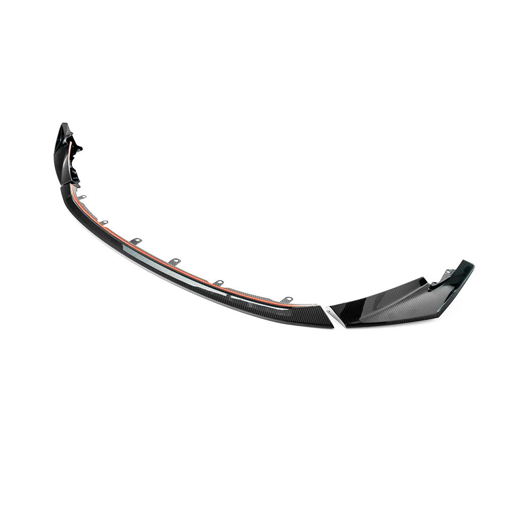 BMW M3 M4 G80 G81 G82 G83 carbon fibre splitter in CSL style by CT Carbon, showcasing its sleek aerodynamic design.