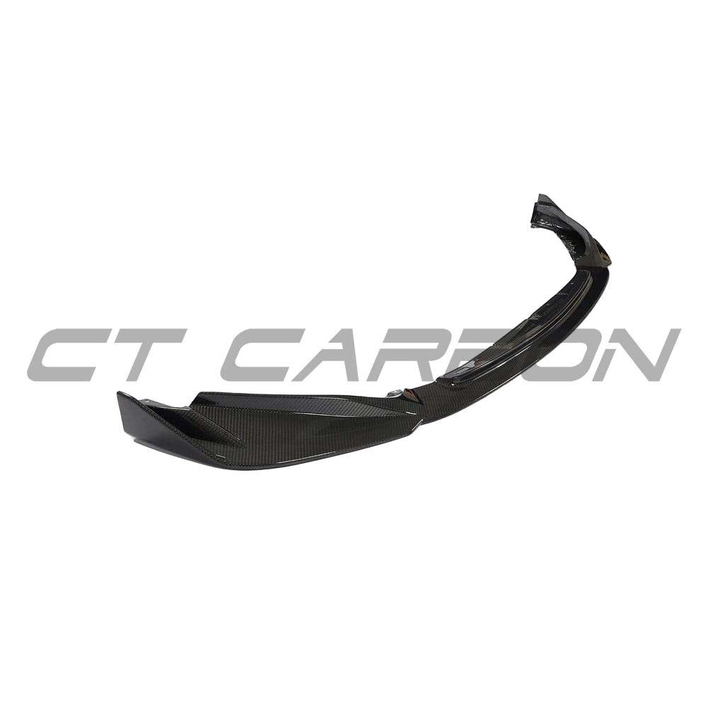 BMW G80 M3 carbon fibre kit by CT Carbon, showing V4 splitter and aerodynamic components on the full car body.
