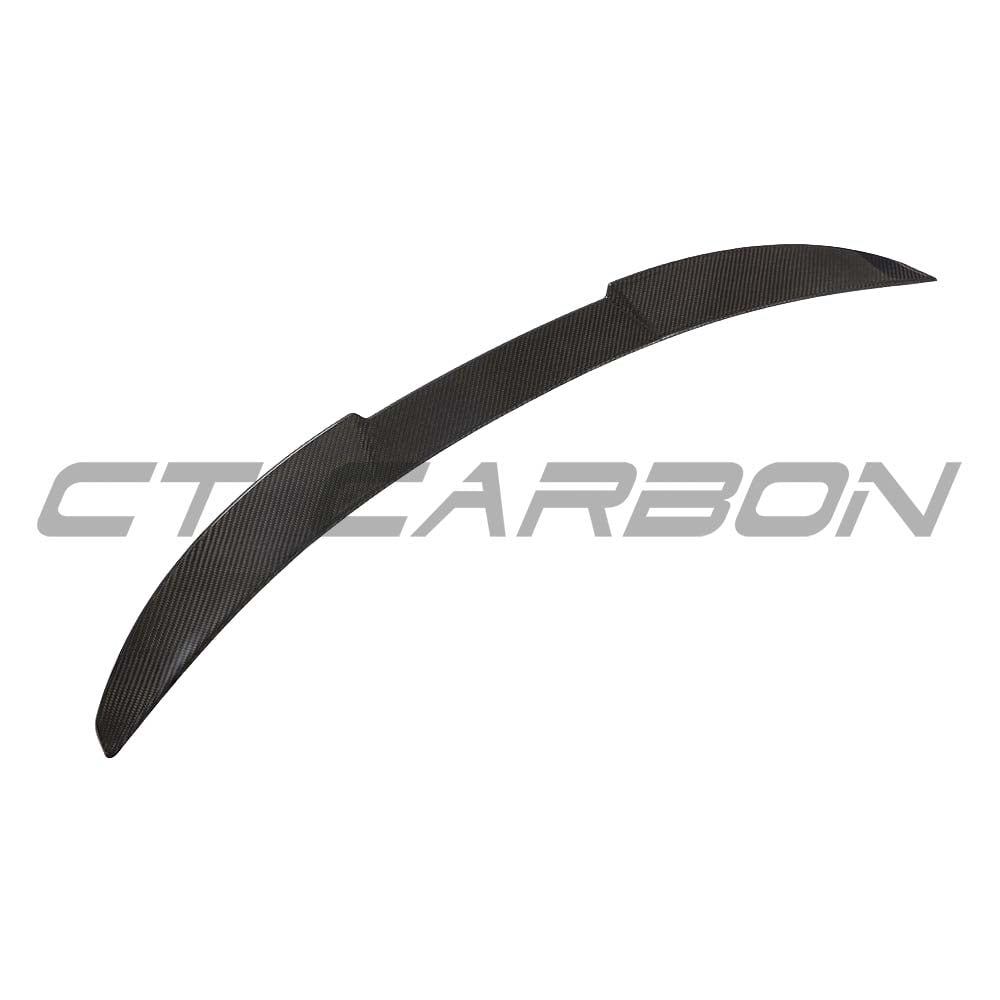 BMW G80 M3 carbon fibre kit by CT Design, featuring a sleek carbon fibre spoiler on a sporty G80 M3 car.