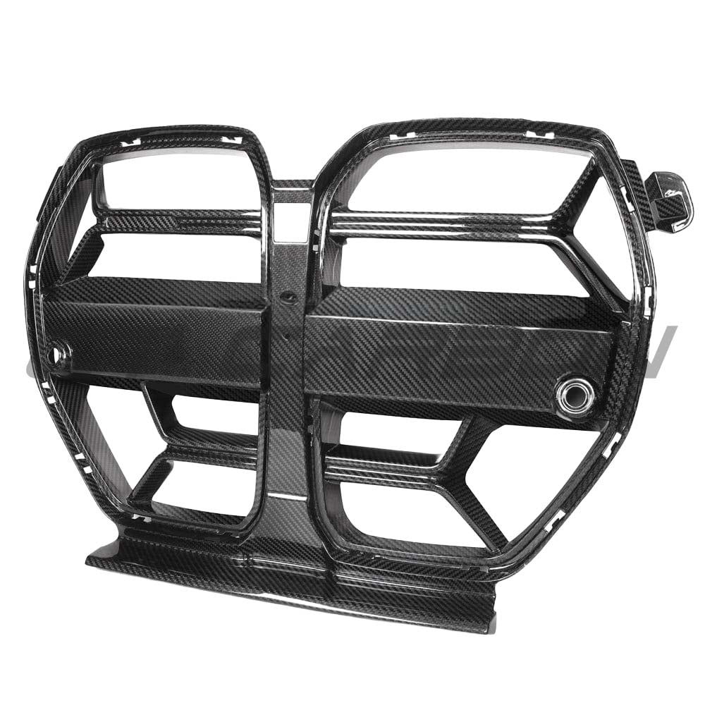 BMW M3 M4 G80 G82 G81 G83 carbon fiber front end pack by CT Carbon, featuring a sleek carbon fiber grille and aerodynamic design.